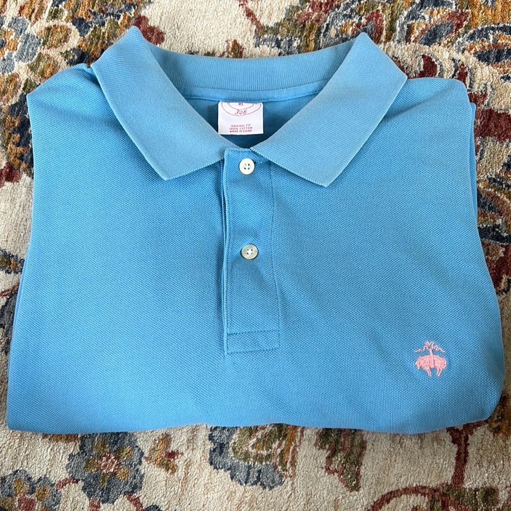 Brooks Brothers Men’s Light Blue Polo Shirt size XL
